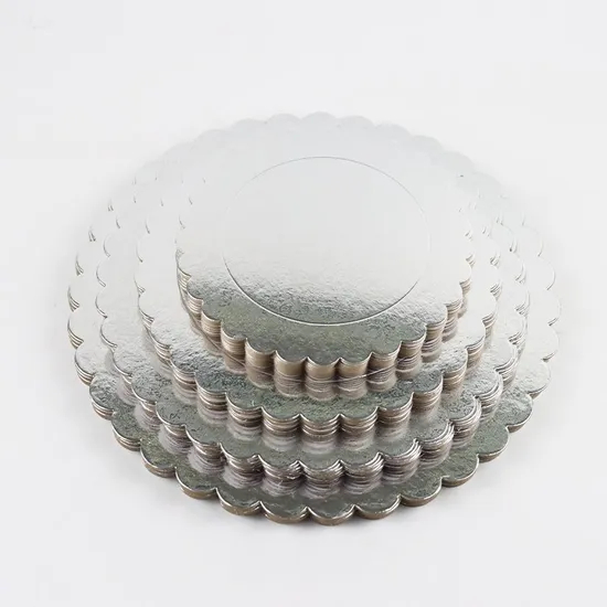 Factory Wholesale Cheap Customize Size Shape Cake Board Gold Silver White Corrugated Cake Board Cake Paper Board Plate