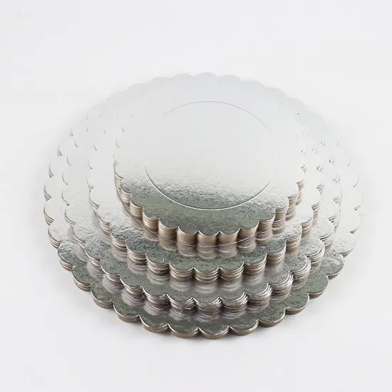 Factory Wholesale Cheap Customize Size Shape Cake Board Gold Silver White Corrugated Cake Board Cake Paper Board Plate