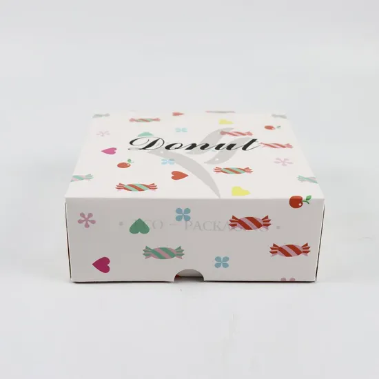 Factory Wholesale Affordable Personalized Luxury Customized Printed Logo Size Food Grade Disposable Bakery Packaging Macaron Cake Doughnut Cardboard Paper Box