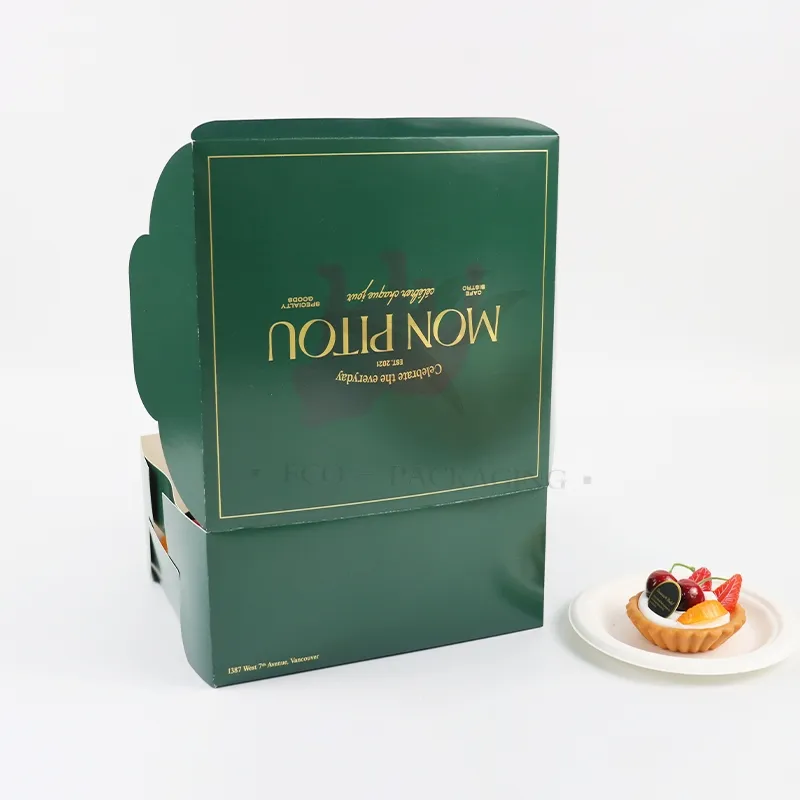 Factory Wholesale Affordable Personalized Luxury Customized Printed Logo Size Food Grade Disposable Packaging Macaron Cake Doughnut Sweet Cardboard Box