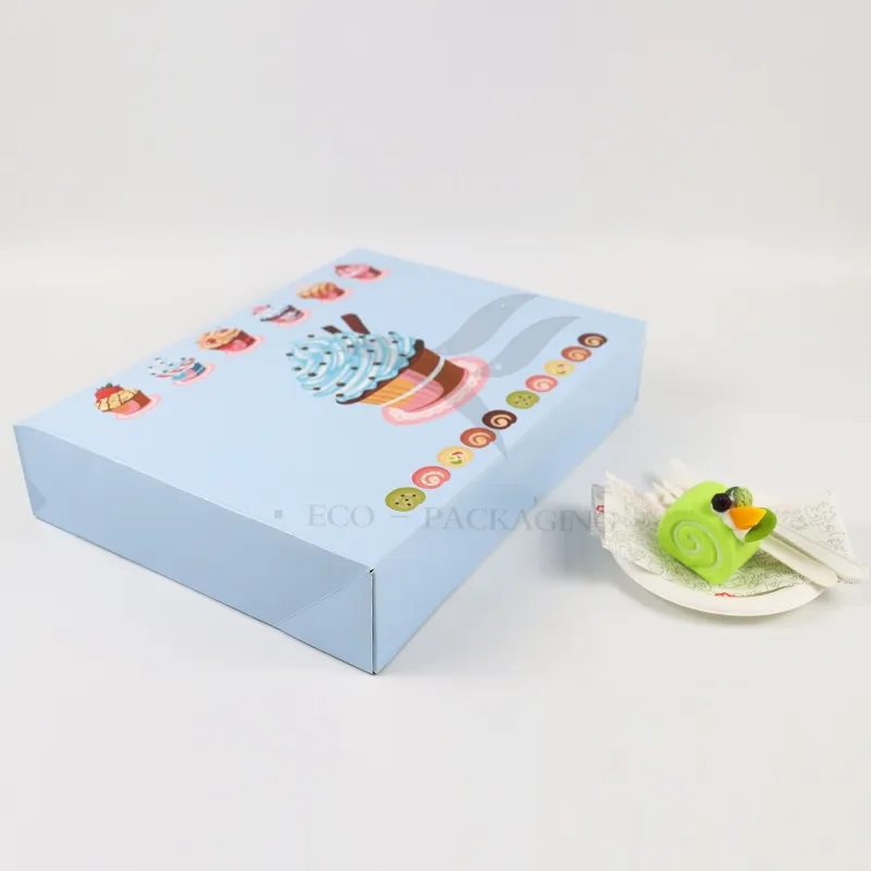 Factory Wholesale Cheap Personalized Luxury Customized Printed Logo Size Food Grade Disposable Packaging Macaron Cake Doughnut Sweet Cardboard Box
