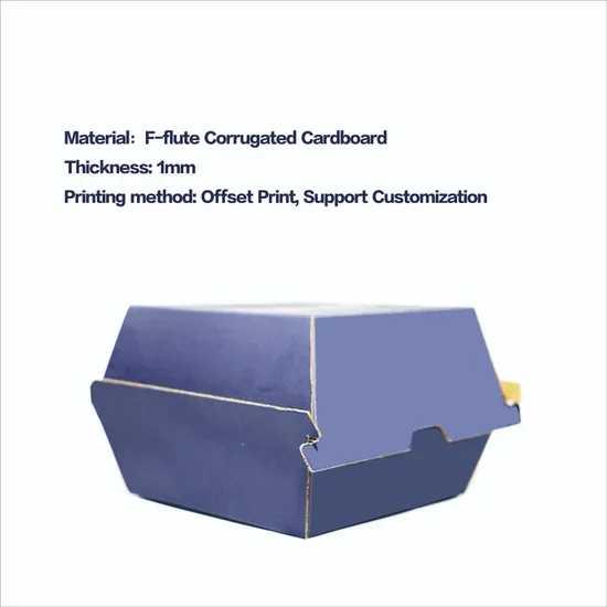 Custom High-Quality Burger Boxes Custom Eco-Friendly Durable Hamburger Box