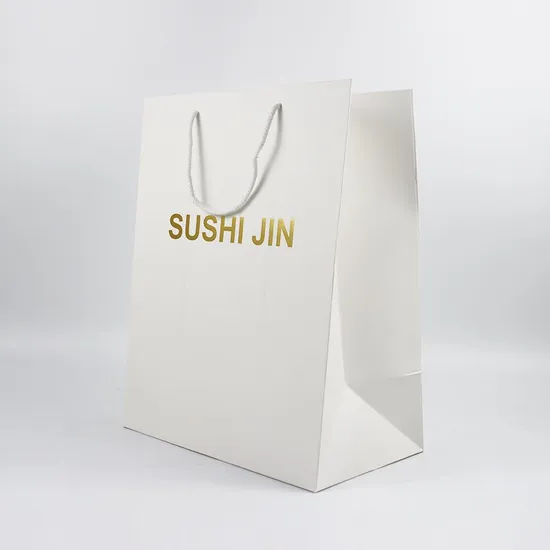 Factory Wholesale Custom Print Luxury Personalized Degradable Recyclable Shopping Gift Food Electronic Product Packaging Kraft Cardboard Paper Bag with Handle