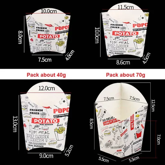 Korean Fried Chicken Box Custom Hamburger Fried Chicken Wing Paper Boxes Kraft Paper Box Take Away Boxes Fast Food Container