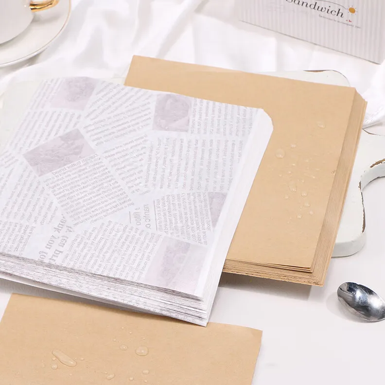 Parchment Greaseproof Paper Food Customized Printing and Logo Food Wrap Paper