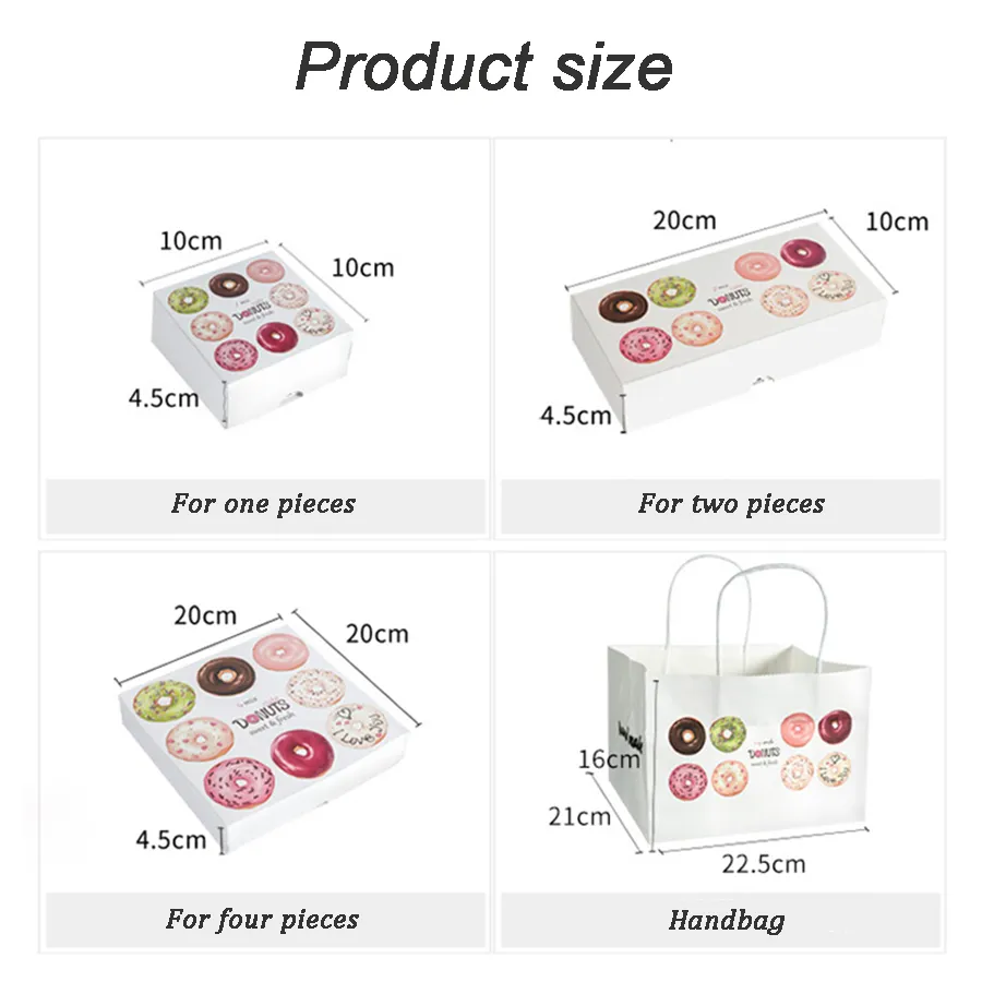 New Exquisite Paper Donut Box Party Cardboard Cake Box Custom Printing Paper Boxes