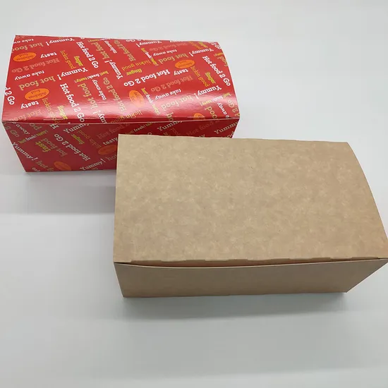 Wholesale High Quality Biodegradable Packaging Popcorn Chicken Box for Popcorn Chicken Kraft Paper Box