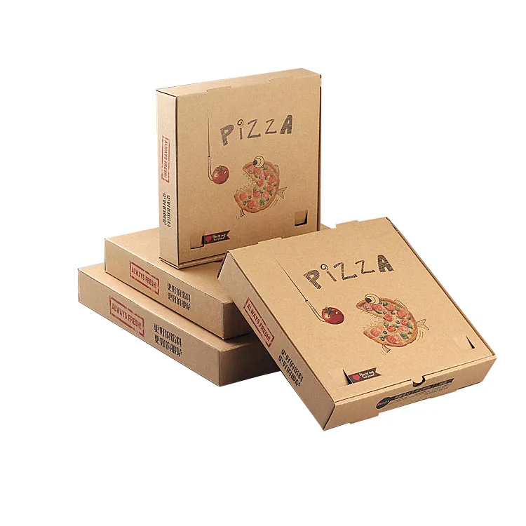 High Quality Biodegradable Kraft Pizza Boxes Take Away Pizza Boxes with Logo Pizza Delivery Box