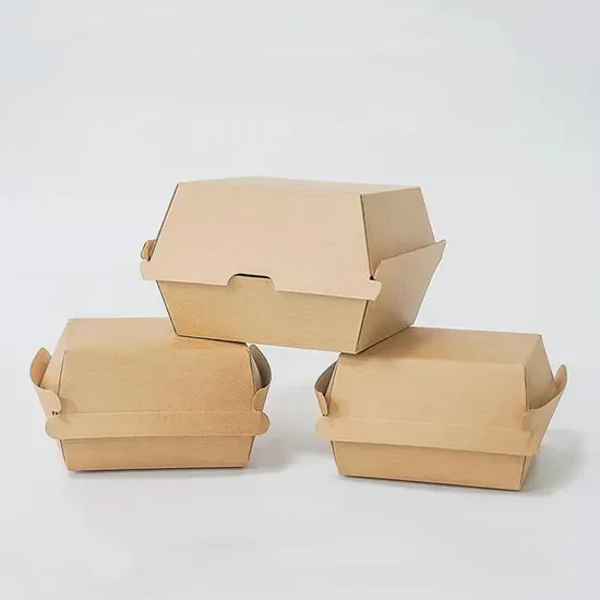 Wholesale Custom Disposable Hamburger Burger Box Packaging Lunch Box Fast Food Container