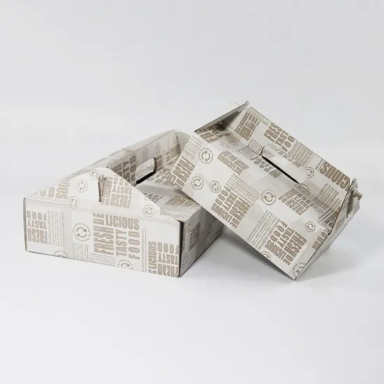 Biodegradable Handheld Burger Hot Dog Fried Chicken Packing Box Takeaway Packing Box