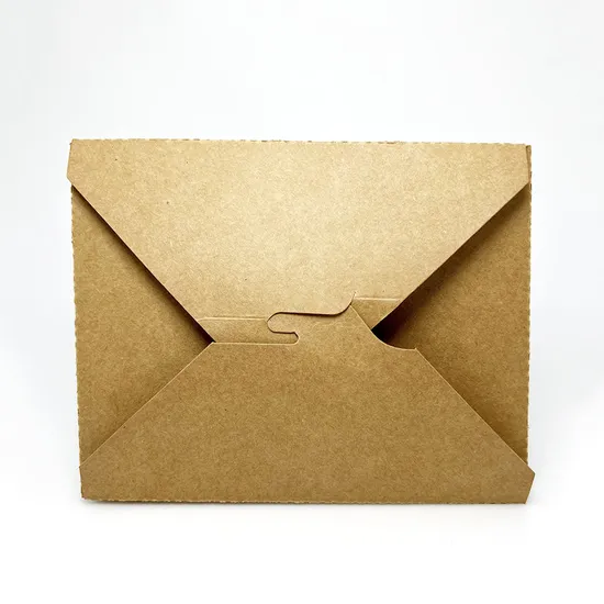 New Packaging Boxes Custom Logo Biodegradable Meal Box Disposable Kraft Paper Box for Fast Food Fruit Salad Packaging