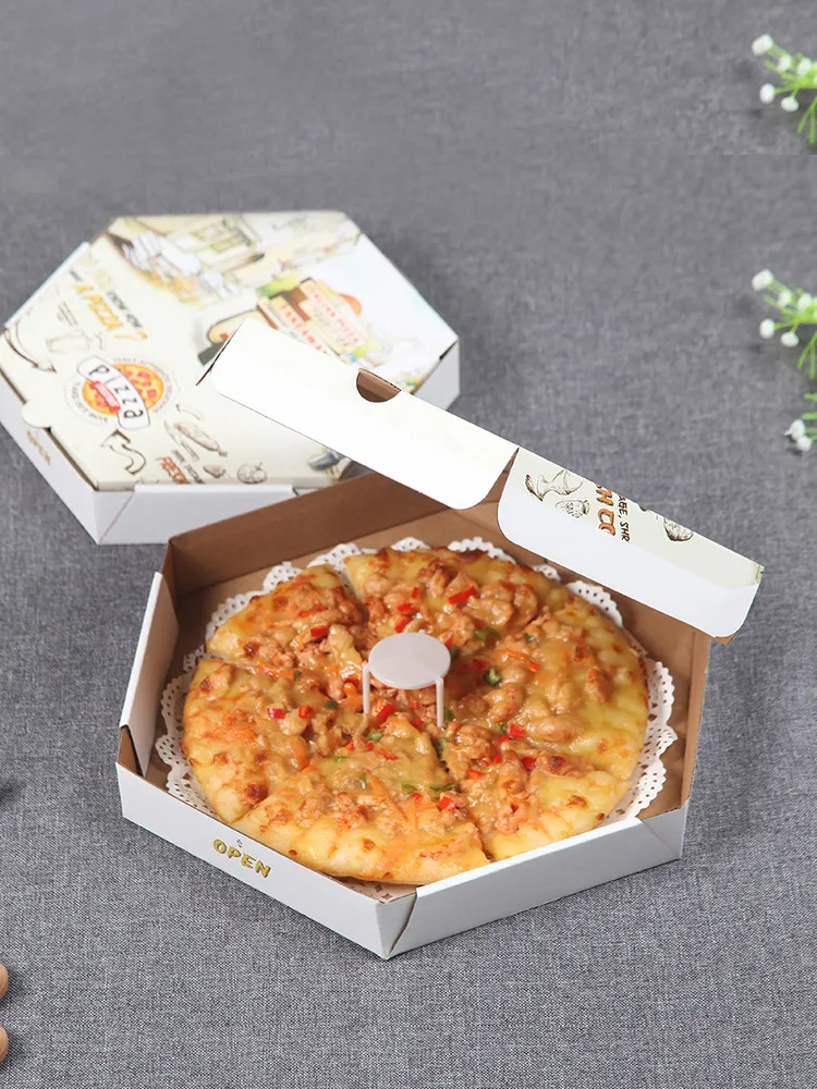 New Custom Pizza Box Reusable 33 35 Cm 7/9/12 Inch Corrugated Paper Pizza Packing Delivery Box with Logo