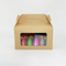 Custom Printing Bakery Pastry Chocolate Desert Food Paper Container Packaging Gift Box with Handle