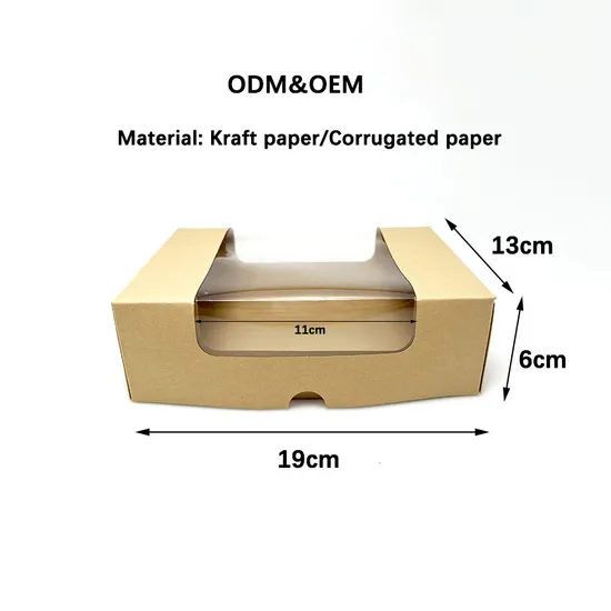 Custom Craft Logo Cake Macaron Paper Boxes with Insert Gift Packaging Box