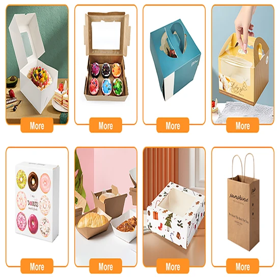 Luxury Customized Portable Macaron Snack Box Biodegradable Recyclable Food Grade Cardboard Cookie Cake Box