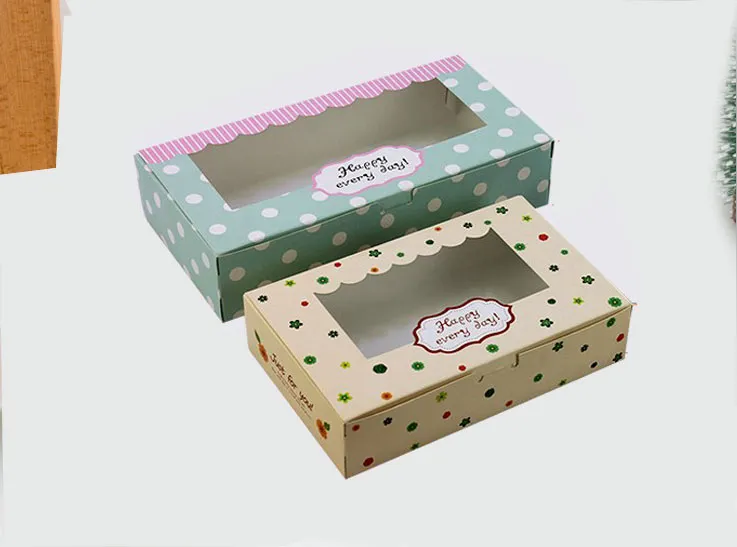 Exquisite Disposable Recyclable Kraft Paper Cake Box Donut Paper Packaging Box