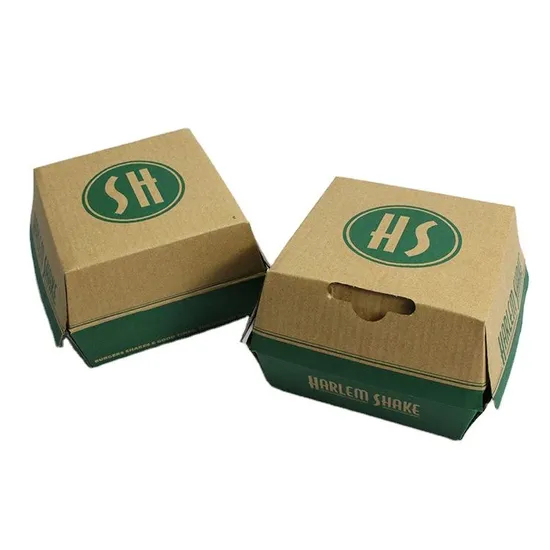 Manufacturer Customized Burger Box Recyclable Paper Packaging Burger Box