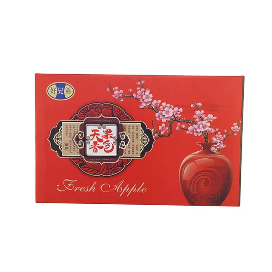 Biodegradable Corrugated Shipping Box Apple Fruit Paper Packing Box