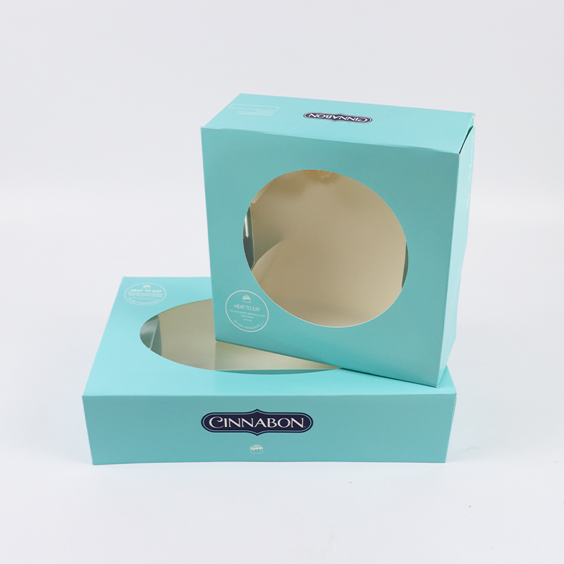 Wholesale Custom Transparent Paper Package with Logo for Donuts Chocolate Cookie Packaging Paper Box