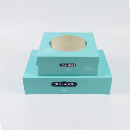 Wholesale Custom Transparent Paper Package with Logo for Donuts Chocolate Cookie Packaging Paper Box