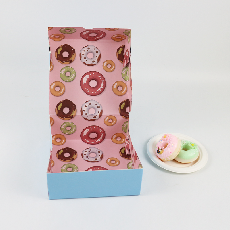 Wholesale Colourful Paper Donuts Box Custom Cookies and Cakes Box Chocolate Gift Boxes
