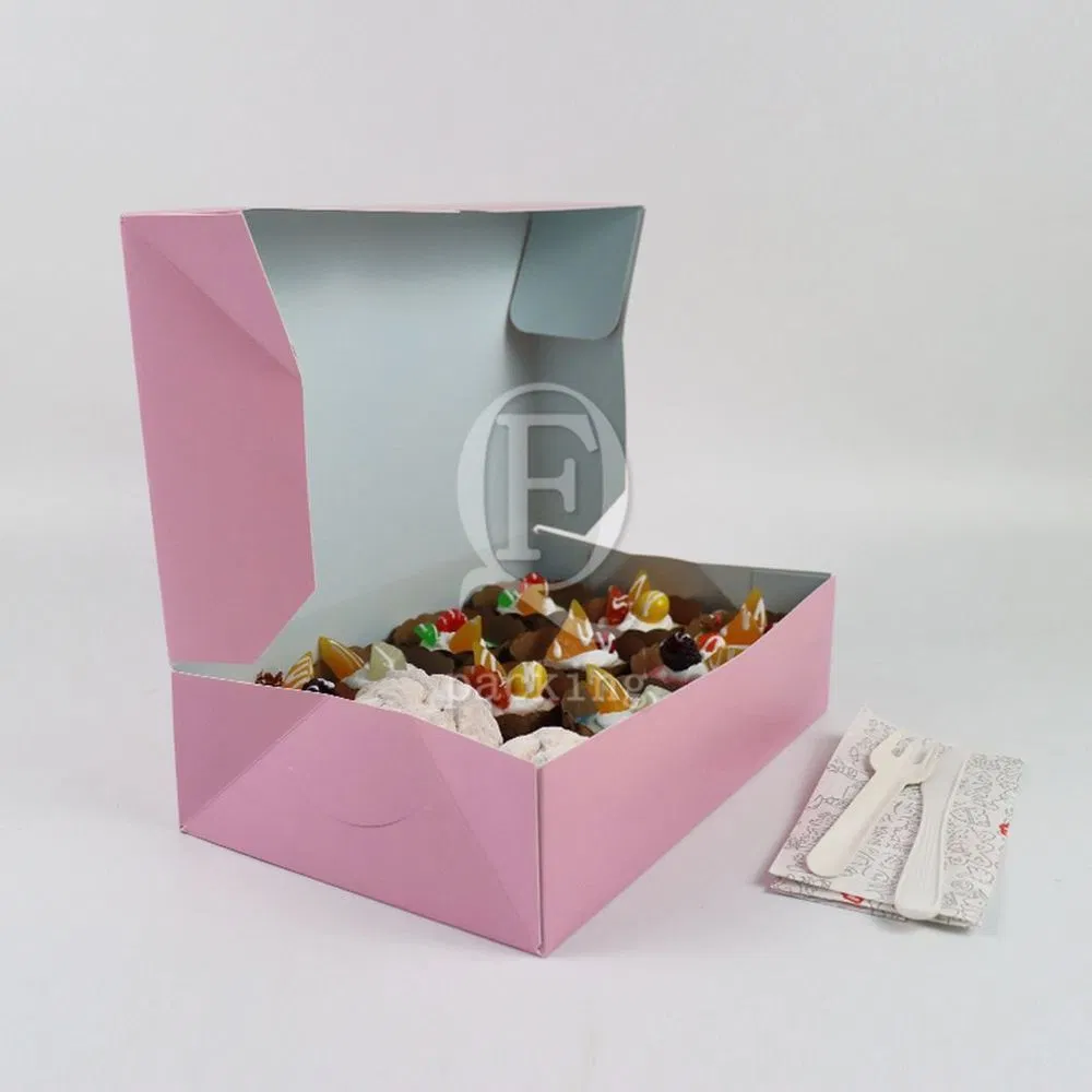 Durable and Strong Various Sizes Customized Bakery Cake Box for Corporate Event