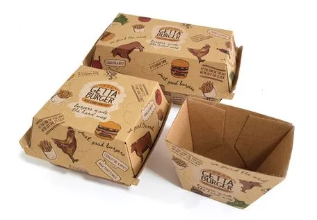 Multi-Function Design Heat-Resistant Customized Hamburger Catering Box for Canteens