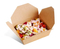 Disposable Customized Logo Takeout Kraft Paper Tray Brown Food Boat Box Tray