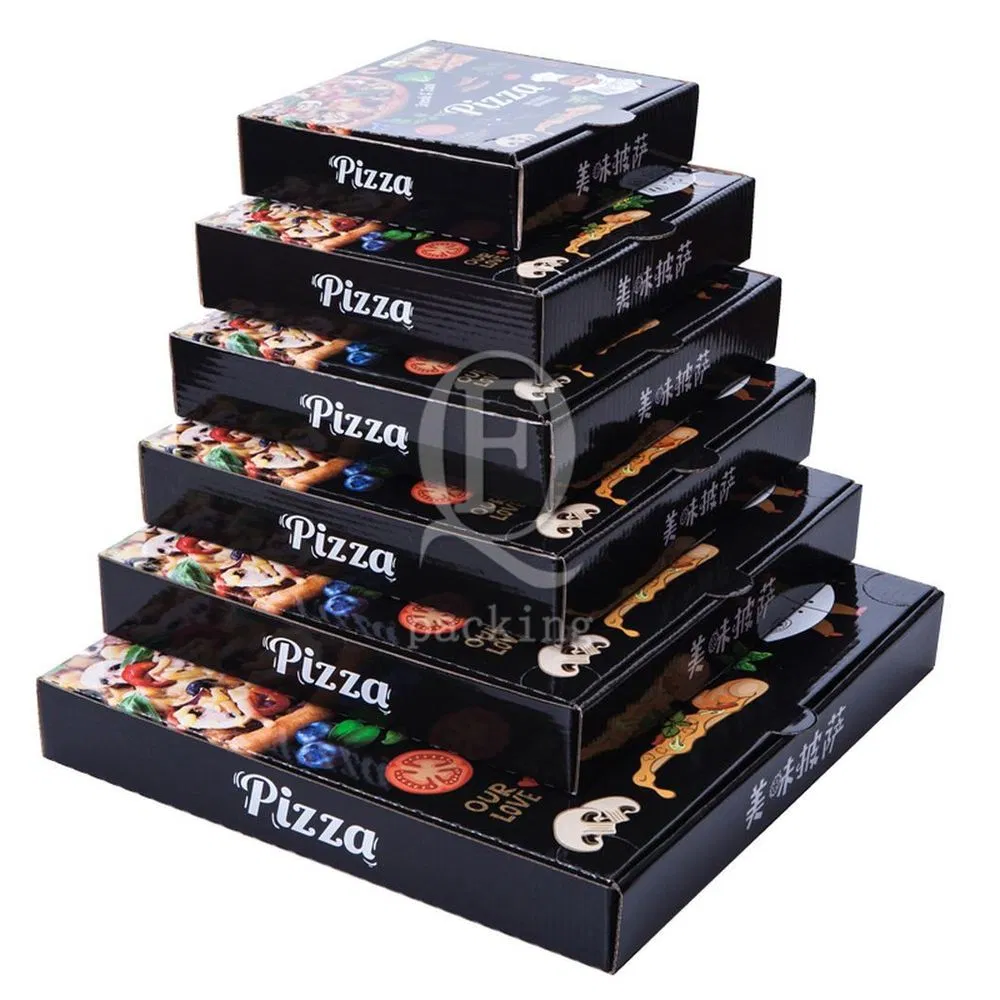 Sealing Performance Customized Cardboard Pizza Box for Takeaway Fast Food