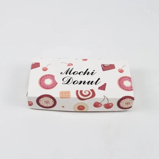 Packaging Food Doughnut Box Wholesale Custom Churros Fast Food Printed Donut Box