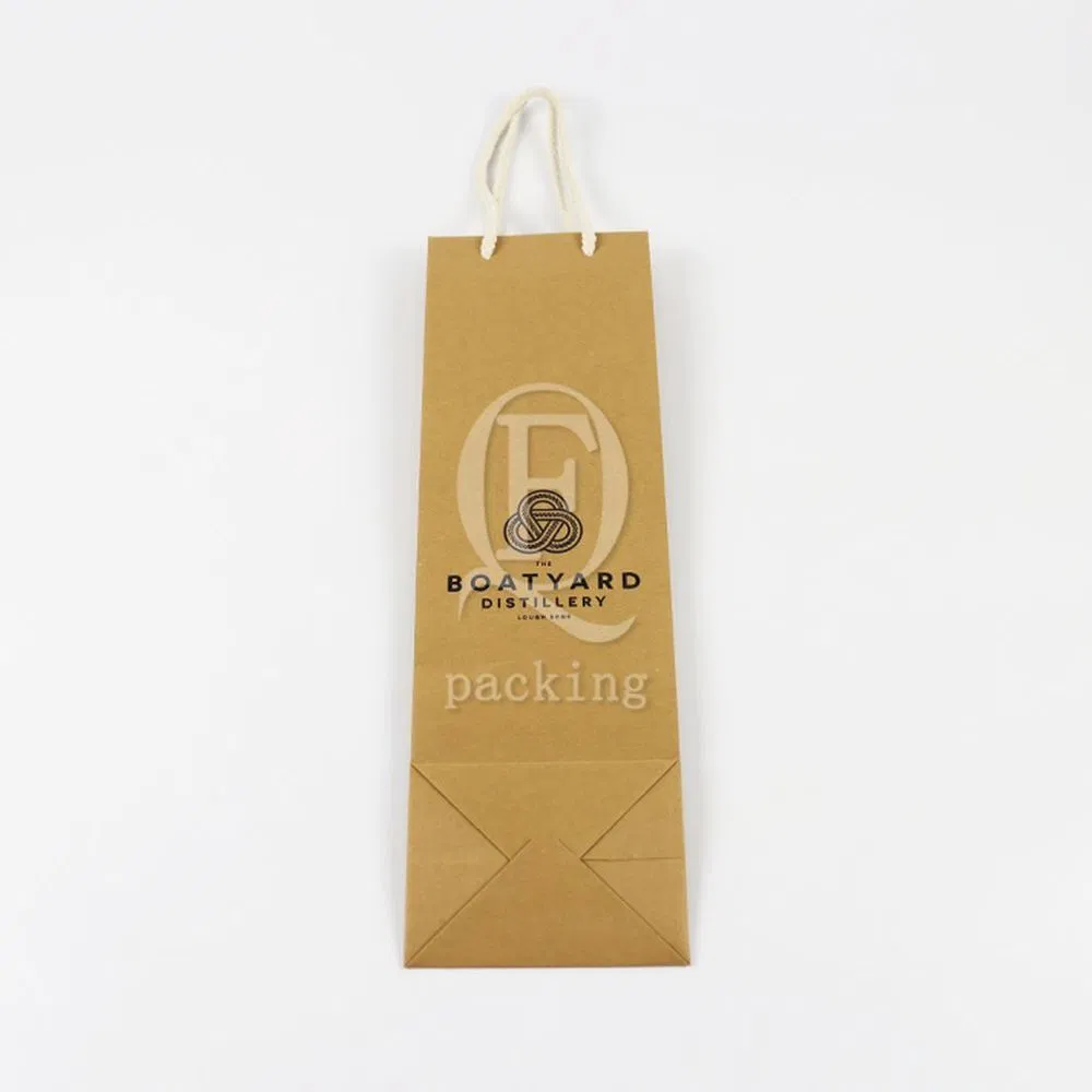 Foldable Bottom Self-Adhesive Closure Packaging Paper Bag for Coffee Shops and Teahouses
