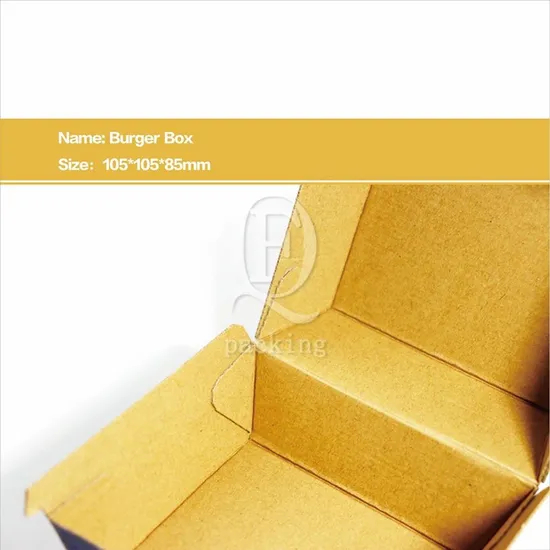 Folding Design Oil-Proof Customized Hamburger Packaging Box for Airplane Meal Services