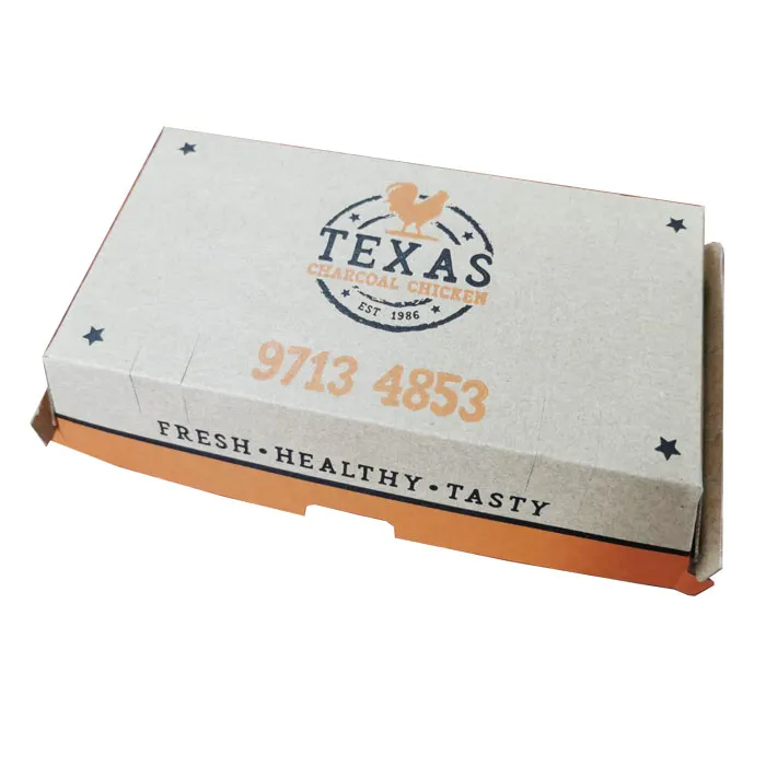 Customized Disposable Fast Food Packaging Box Environmentally Friendly Recyclable Kraft Paper Burger Box