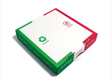 No Squeezing Compact Structure Customized Corrugated Pizza Box for School Dinner