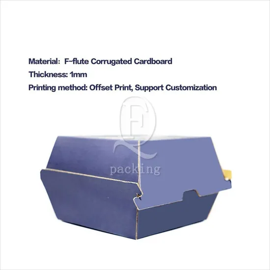Folding Design High Temperature Resistant Customized Hamburger Box Forming for Working Lunches