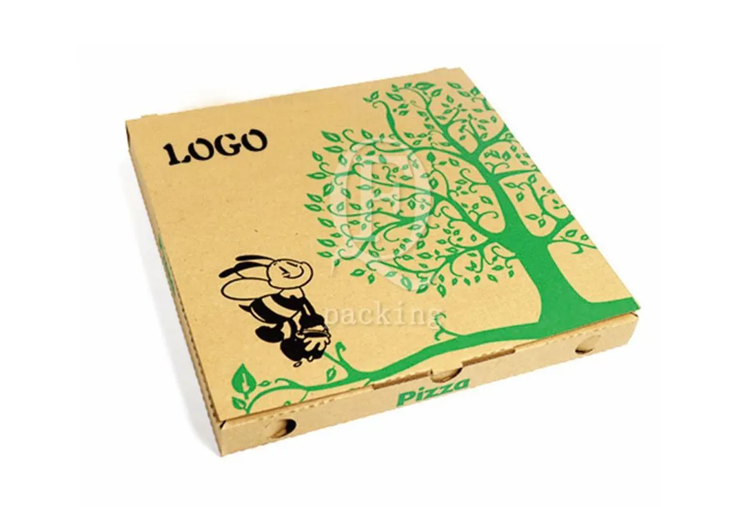 Sturdy Structure Smooth Inner Wall Customized Pizza Packing Box for Pizza Restaurant