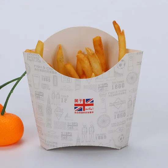 Custom Printed Logo Takeaway Packaging French Fries Cup
