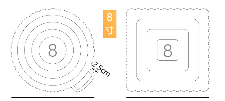 White Silver Golden Scalloped Foil Round Cake Board Tray Cake Decorating Supplies White Sturdy Cake Board