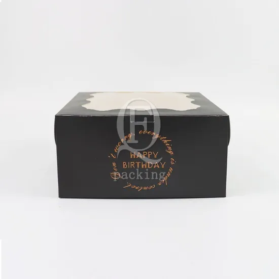 Easy to Stack Ventilation Design Square Cake Packaging Box for Children′s Party