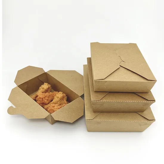 Hot Selling Paper Meal Box Paper Biodegradable Take out Containers Leak Resistant for Restaurant