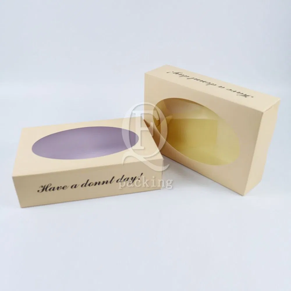 Lightweight Prevent Vibration Customized Cakes Donut Packaging Box for Coffee Shop Takeaway