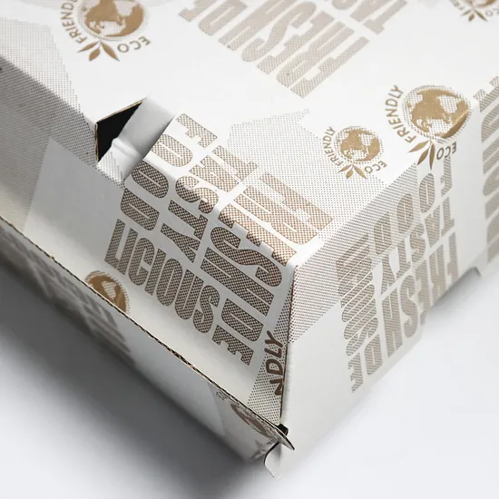 Biodegradable F-Flute Custom Flexo Printing Logo Burger Boxes High Quality Burger Box