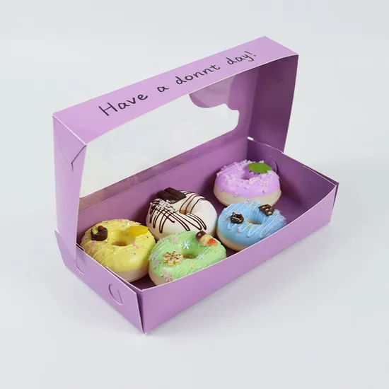 Customizable Wholesale Recycled Clear Window Handle Cakes Box Bakery Box Gift Box