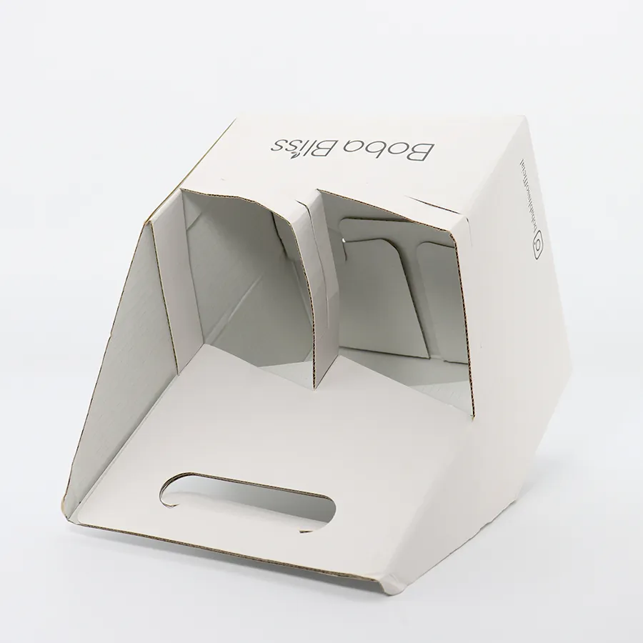 Factory Wholesale Custom Multi-Compartment Corrugated Board Coffee Paper Cup Holder Kraft Cardboard Carrier with Gold Foil Printing for Food Use with Handle