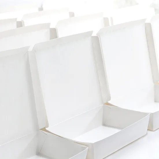 Wholesale Customized Food Grade Takeaway Sushi Fried Chicken Chips Burger Container Disposable Kraft White Cardboard Paper Food Packing Box with Lid