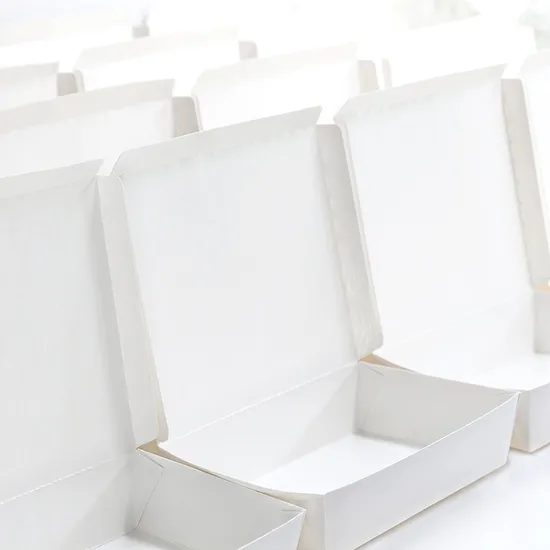 Wholesale Customized Food Grade Takeaway Sushi Fried Chicken Chips Burger Container Disposable Kraft White Cardboard Paper Food Packing Box with Lid
