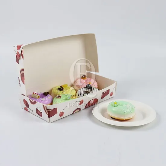 Easy to Stack Anti-Scratch Collapsible Paper Pink Cake Box for Cake Shop