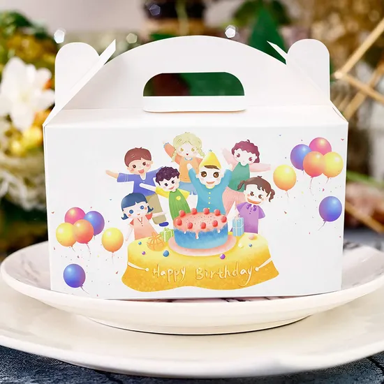 Wholesale Custom Eco-Friendly Degradable Paper Package Cake Box with Window