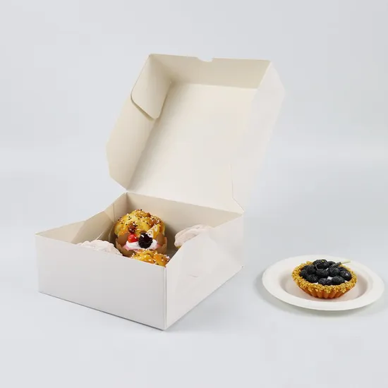 Brown Kraft Paper Food Grade Cake Box Pastry Box with Clear Window Colorful Paper Cake Box