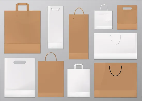 Factory Wholesale Cheap Degradable Kraft Paper Food Gift Bag with Handle Custom Colorful Clear Printing Shopping Bags for Custom Logo